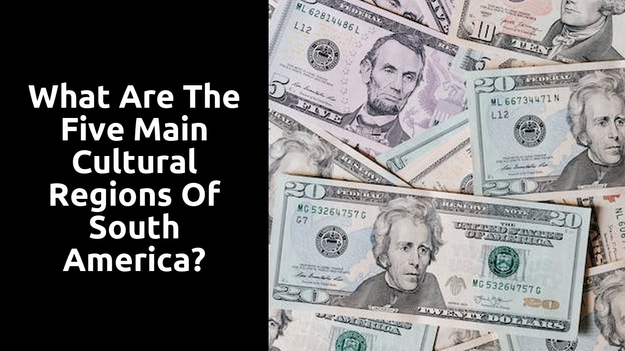 What are the five main cultural regions of South America?